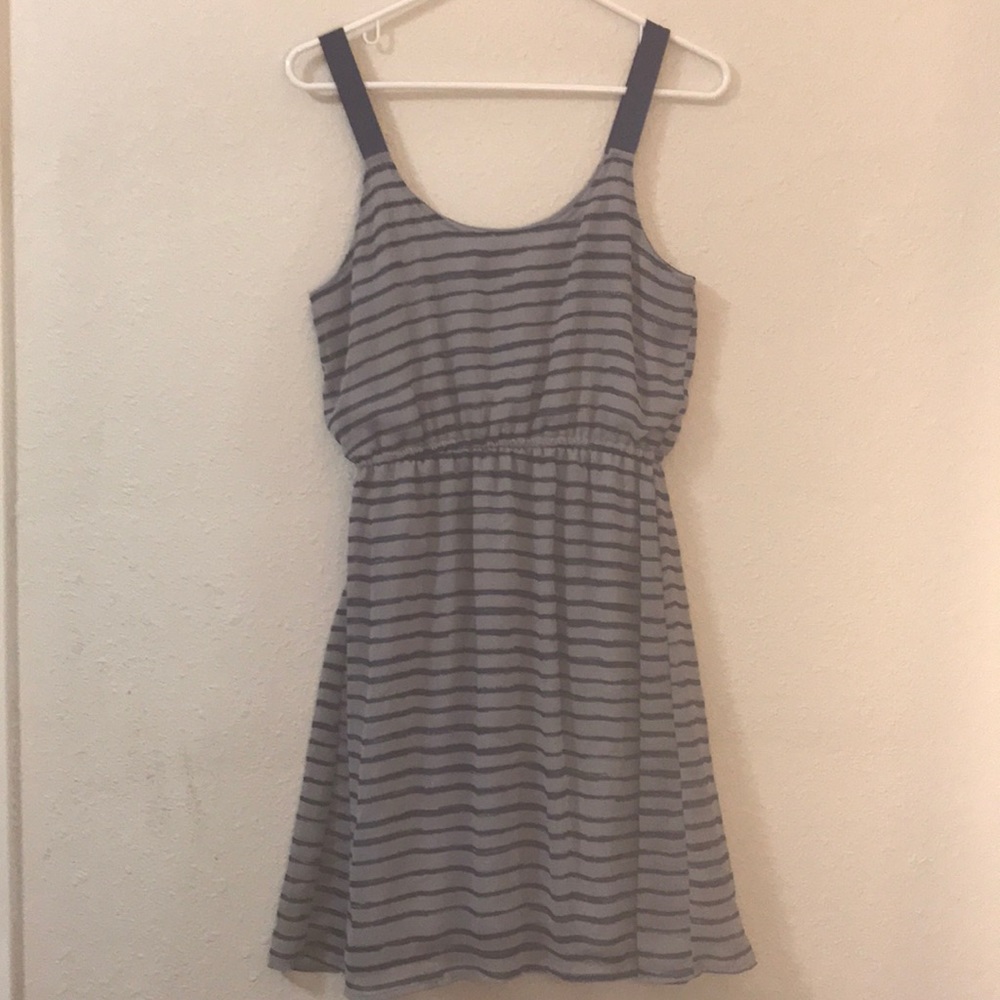 Navy and Grey Dress
